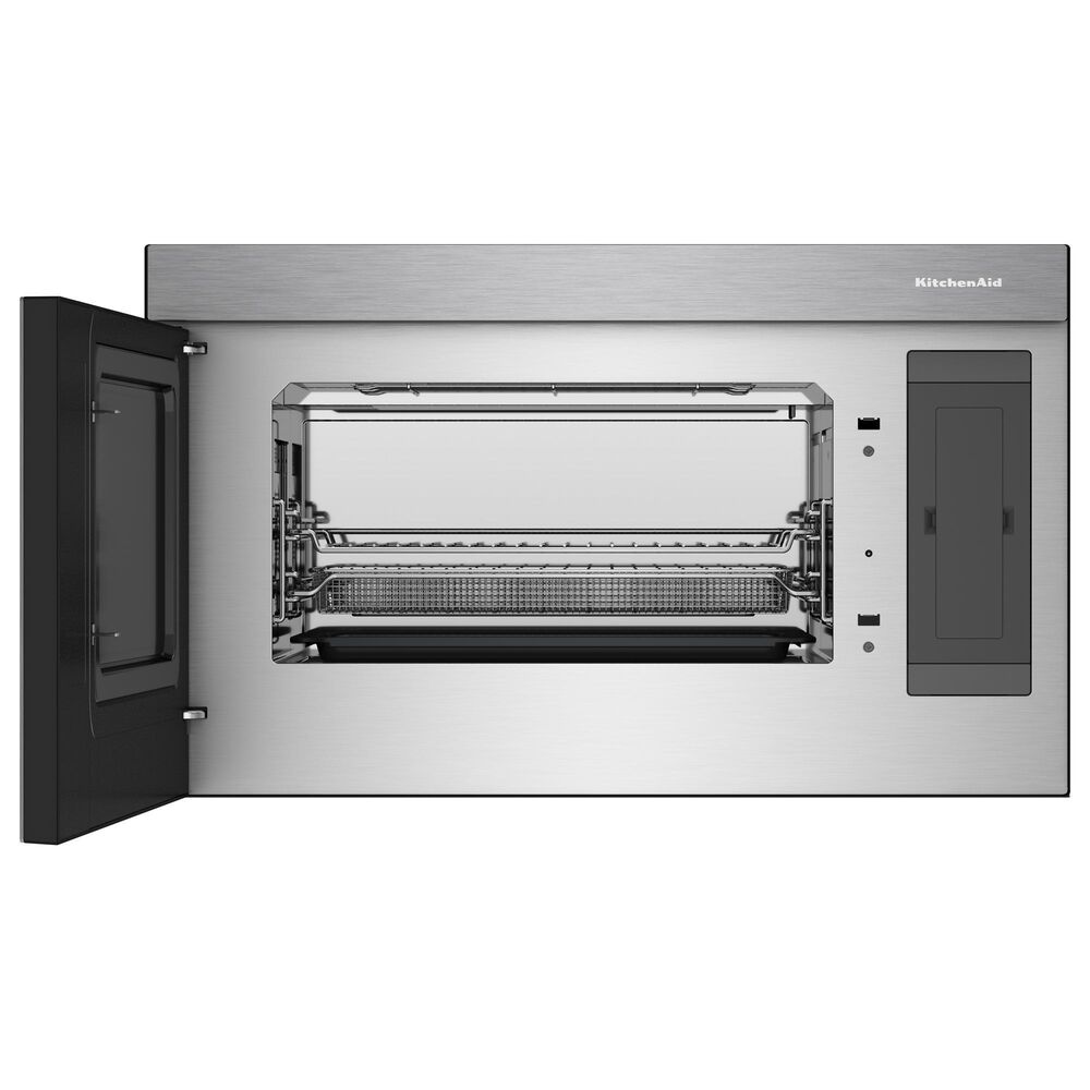 KitchenAid 2-Piece Kitchen Package with 30" Slide-In Smart Electric Range and 30" Over-the-Range Microwave Oven in PrintShield Stainless Steel, , large
