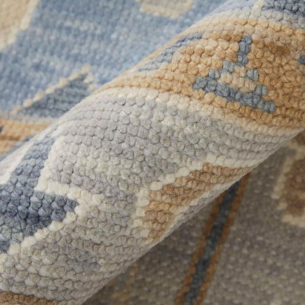 Feizy Karina 2&#39;6&quot; x 8&#39; Beige and Blue Runner, , large