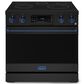 Thor Kitchen Gordon Ramsay 6 Cu. Ft. 36" Professional Electric Range with Navy Blue Handle Kit in Black, , large