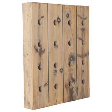 Maple and Jade 25" Rustic Wall Wine Rack in Mocha Brown, , large