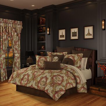 J. Queen New York Sayre 4-Piece Queen Comforter Set in Spice, Beige, Gold, Olive and Slate, , large
