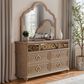 Furniture of America Lyris 7-Drawer Dresser and Mirror in Rustic Oak, , large