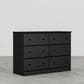 Lemoore Essentials 45" 6-Drawer Dresser Only in Black, , large