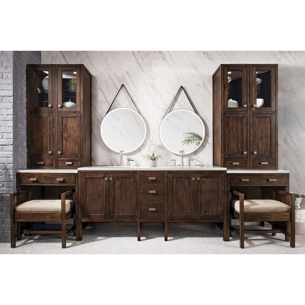 James Martin Vanities Addison 15" Grand Left Tower Hutch in Mid Century Acacia, , large