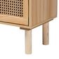 Baxton Studio Faulkner 2-Door Bookcase in Beige and Natural Brown, , large