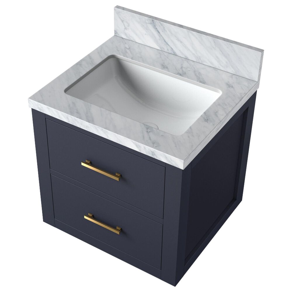 Lexora Home Castor 20&quot; Single Bathroom Vanity in Blue with White Acrylic Top and Rectangular Sink, , large