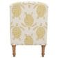 Linon Home Decor Hawksbill Accent Chair in Mustard and Cream, , large