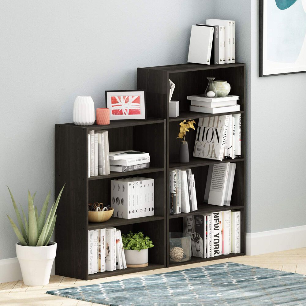 HOMLUX 4-Tier Open Shelf Bookcase in Espresso, , large