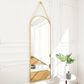 HOMLUX 16" x 48" Arched Door Wall Mirror in Gold, , large