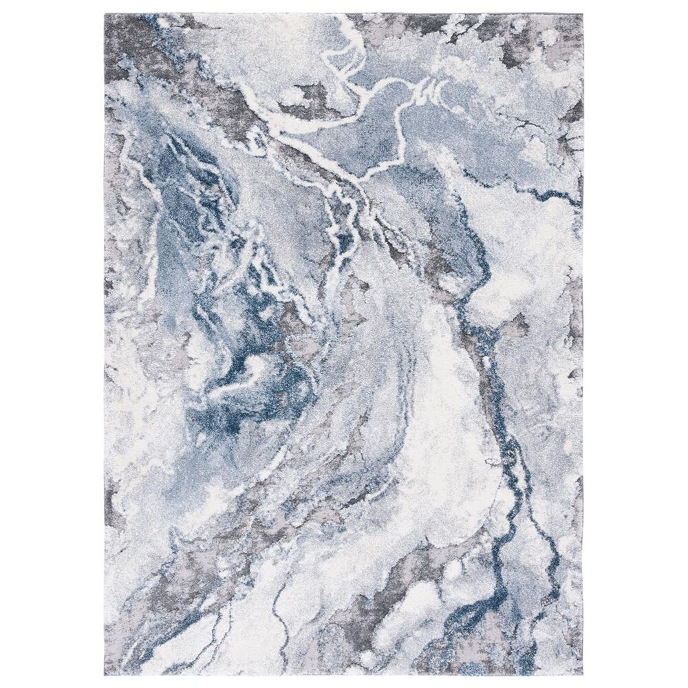 Safavieh Cyrus Shag 3" x 5" Ivory and Blue Area Rug, , large
