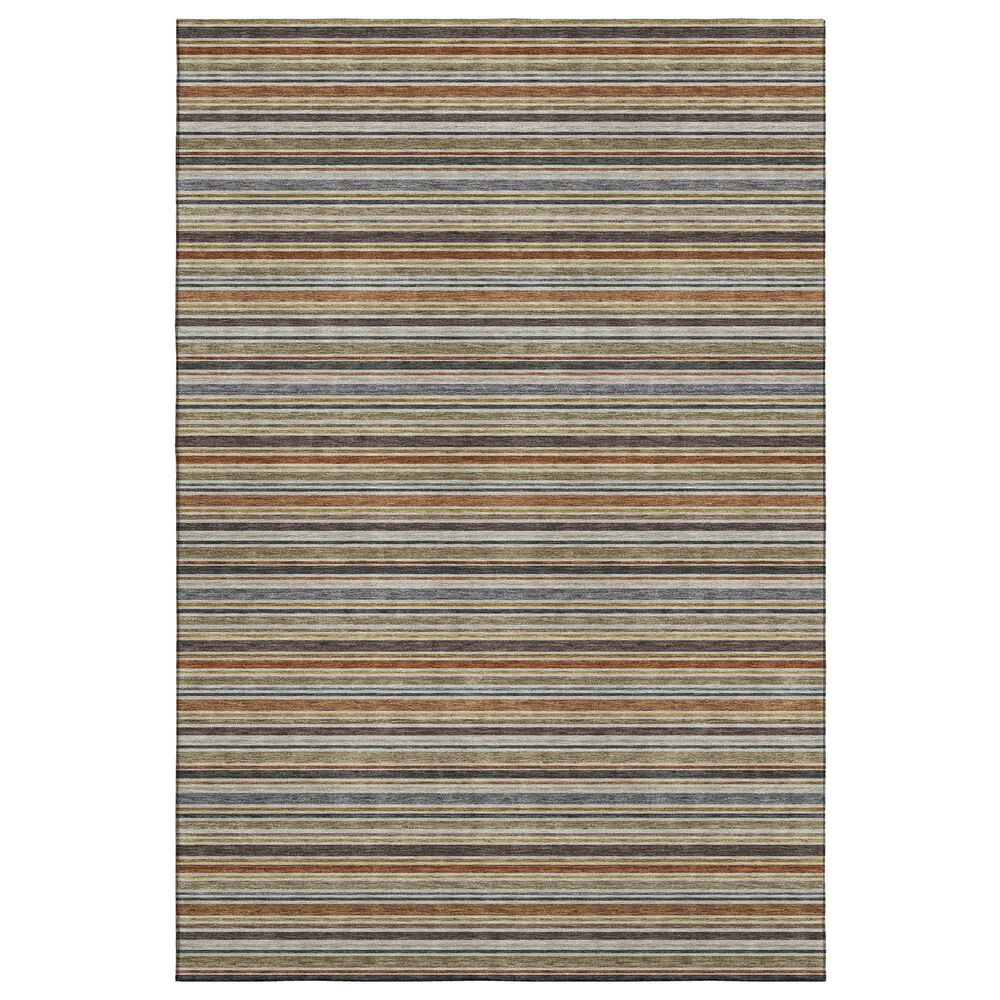 Dalyn Rug Company Soft Essentials Striped Earth 10" x 14" Indoor/Outdoor Area Rug, , large