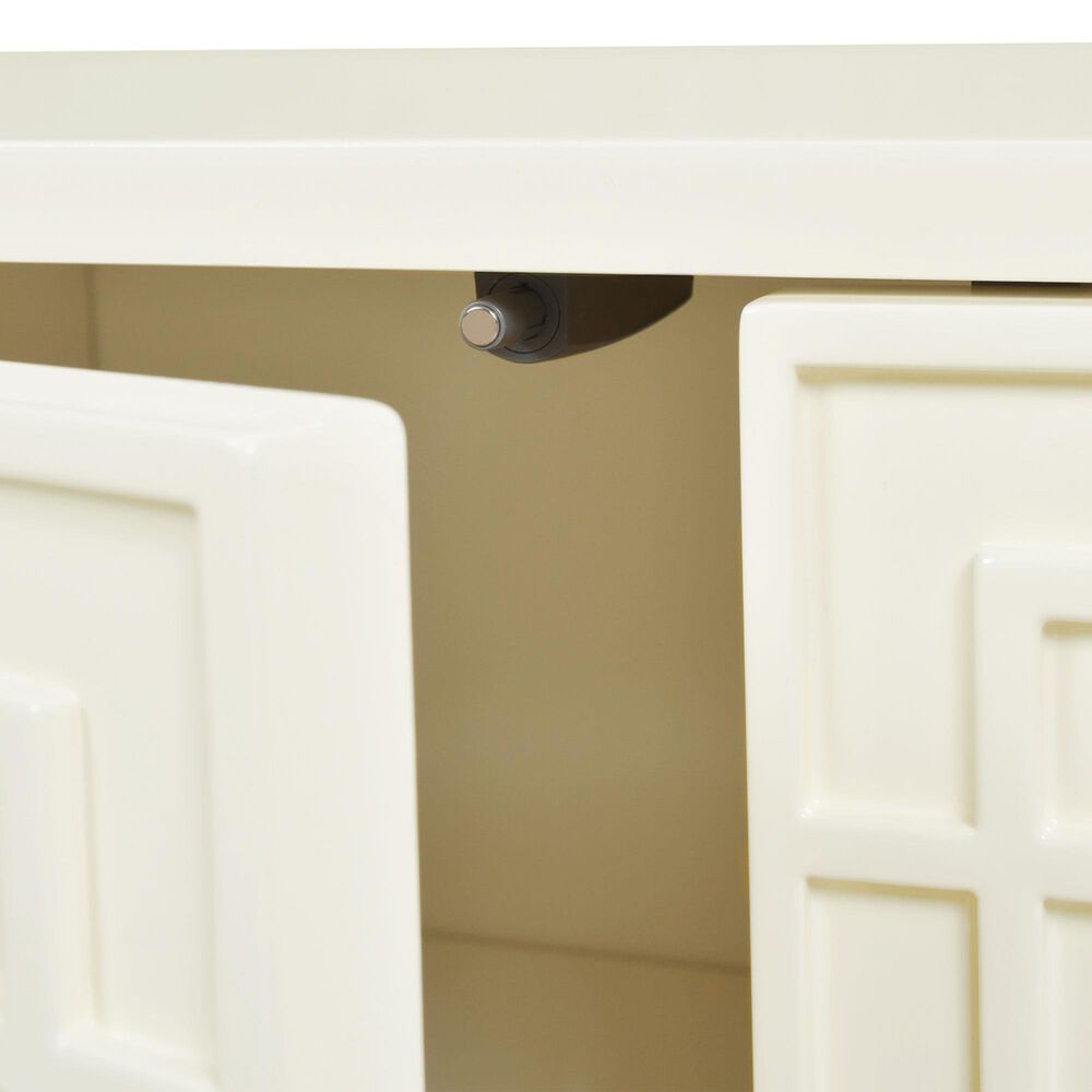 Jennifer Taylor Home Gemini Sideboard in White Lacquer and Gold, , large