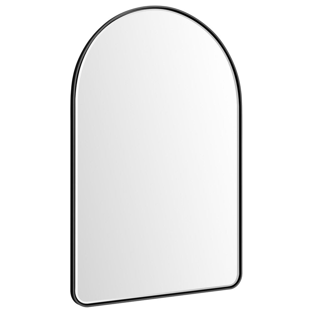 James Martin Rohe 24" Arched Mirror in Matte Black, , large