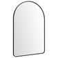 James Martin Rohe 24" Arched Mirror in Matte Black, , large