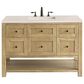 James Martin Vanities Breckenridge 48" Single Bathroom Vanity in Light Natural Oak with 3 cm Eternal Marfil Quartz Top and Rectangular Sink, , large