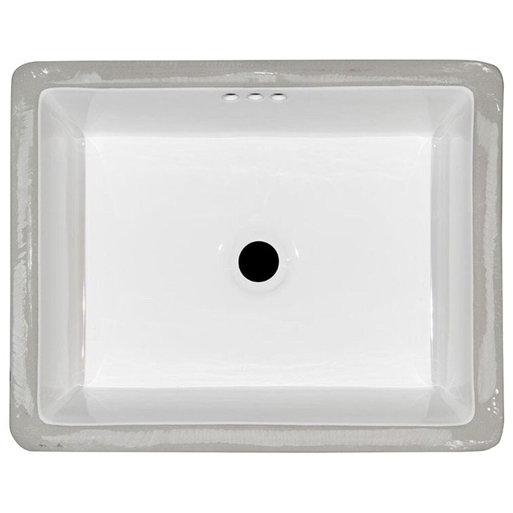 MS International Undermount Bathroom Vanity Sink in White, , large