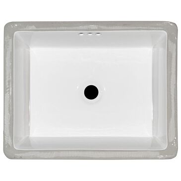 MS International Undermount Bathroom Vanity Sink in White, , large