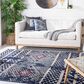 Safavieh Adirondack ADR202N 5"1" x 7"6" Vintage Navy and Light Grey Area Rug, , large