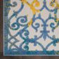 Nourison Aloha 9" x 12" Ivory and Blue Indoor/Outdoor Area Rug, , large