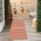 Nourison Positano Southwestern Terracotta 2" x 6" Indoor/Outdoor Area Rug, , large