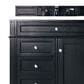 James Martin Vanities Brittany 48" Single Bathroom Vanity in Black Onyx with Single Hole 3 cm White Zeus Quartz Top and Rectangular Sink, , large