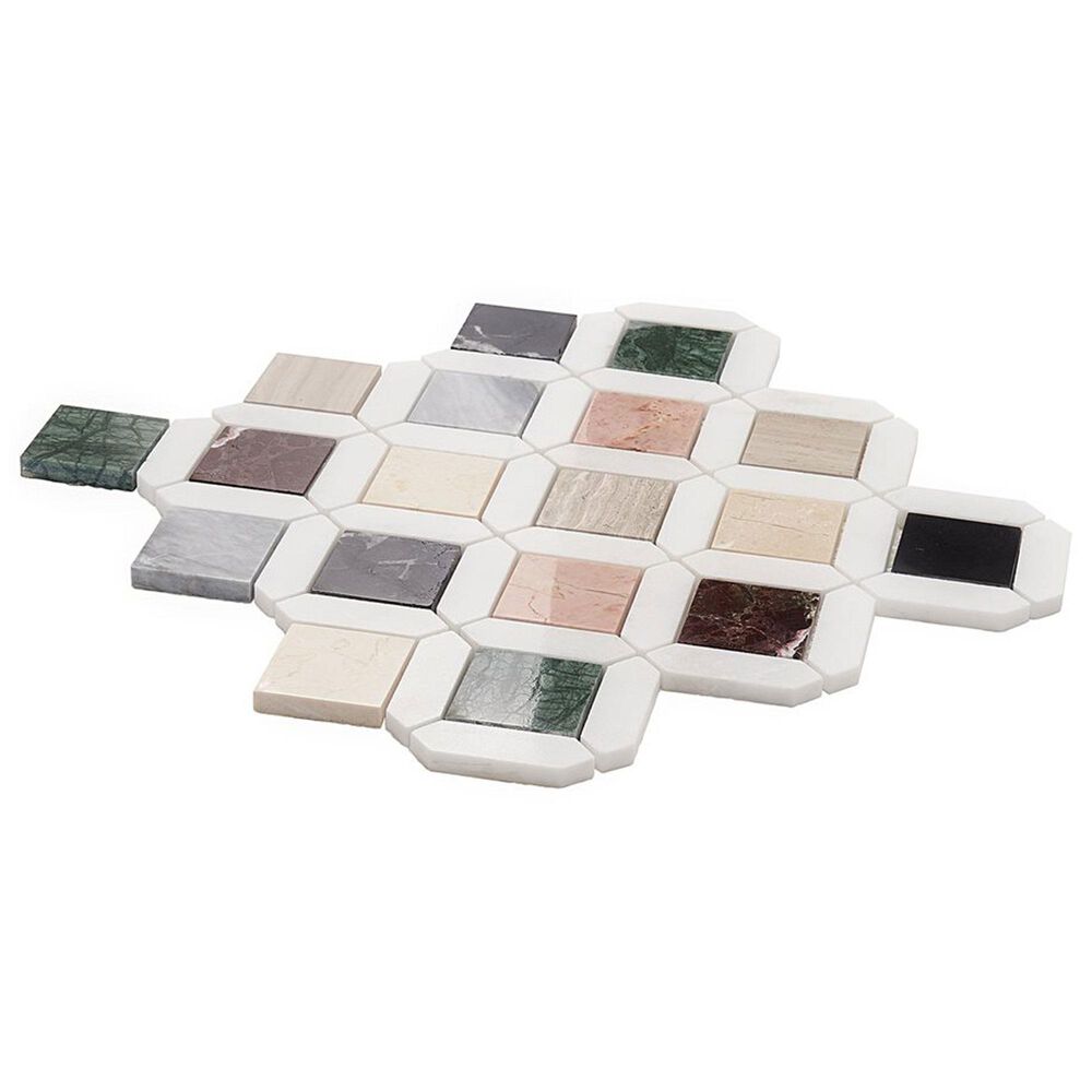 Soho Studio Chosen Multicolor 11.92" x 11.92" Marble Mosaic Sheet, , large
