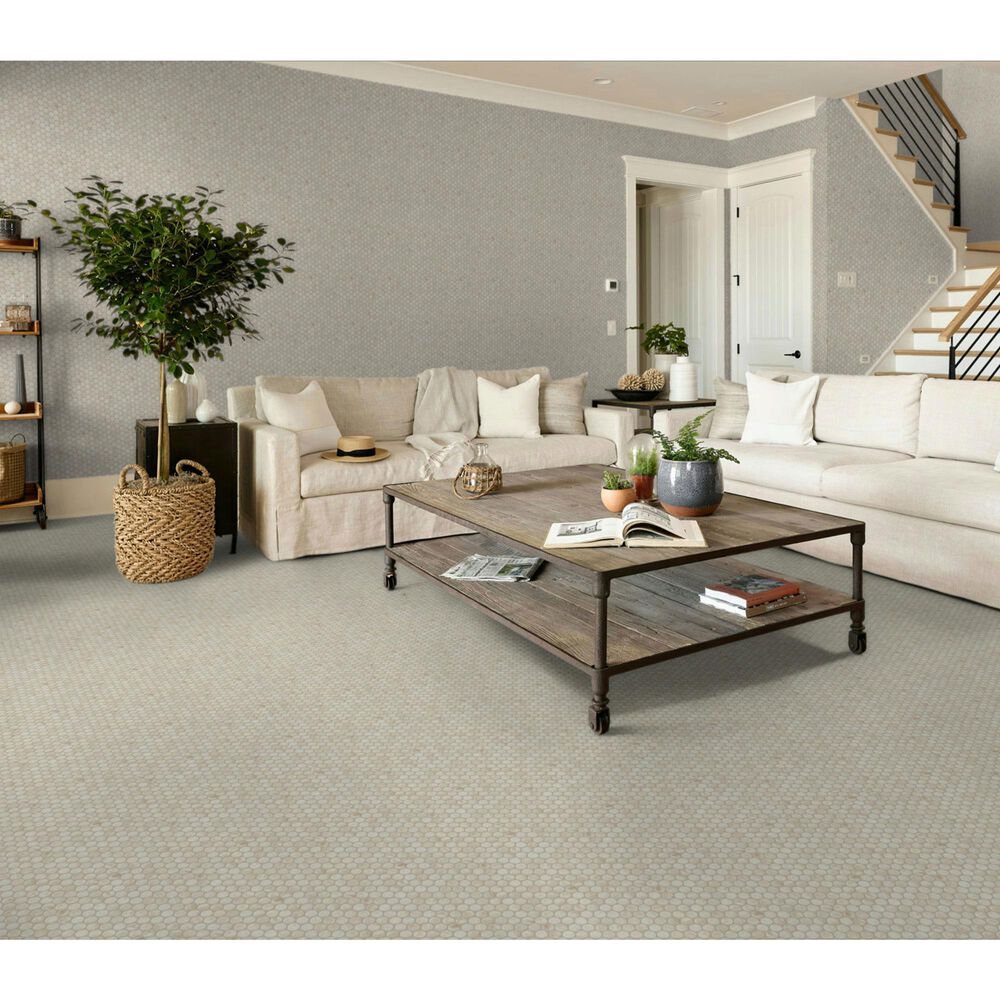 Shaw Embrace Sand Wash 10.63" x 11.88" Glass Mosaic Sheet, , large
