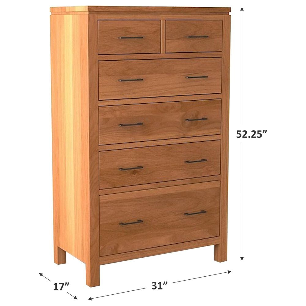 Archbold Furniture Company 2 West 6-Drawer Chest in Natural, , large