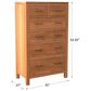 Archbold Furniture Company 2 West 6-Drawer Chest in Natural, , large