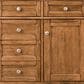 James Martin Vanities Brittany 48" Single Bathroom Vanity in Saddle Brown with 3 cm Victorian Silver Quartz Top and Rectangular Sink, , large