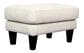 Chateau D"ax Leather Ottoman in White, , large
