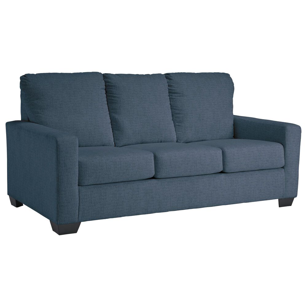 Ashley Rannis Stationary Full Sofa Sleeper in Navy, , large