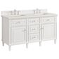 James Martin Vanities Lorelai 60" Double Vanity in Bright White with 3 cm Lime Delight Quartz Top, , large