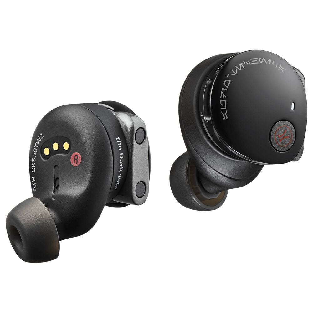 Audio-Technica Darth Vader Limited-Edition True Wireless Earbuds in Gloss Black and Metallic Silver, , large