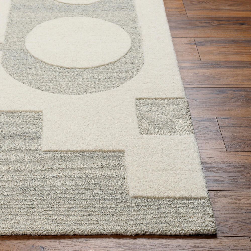 Surya Brook Geometric 8&#39; x 10&#39; Beige and Charcoal Area Rug, , large