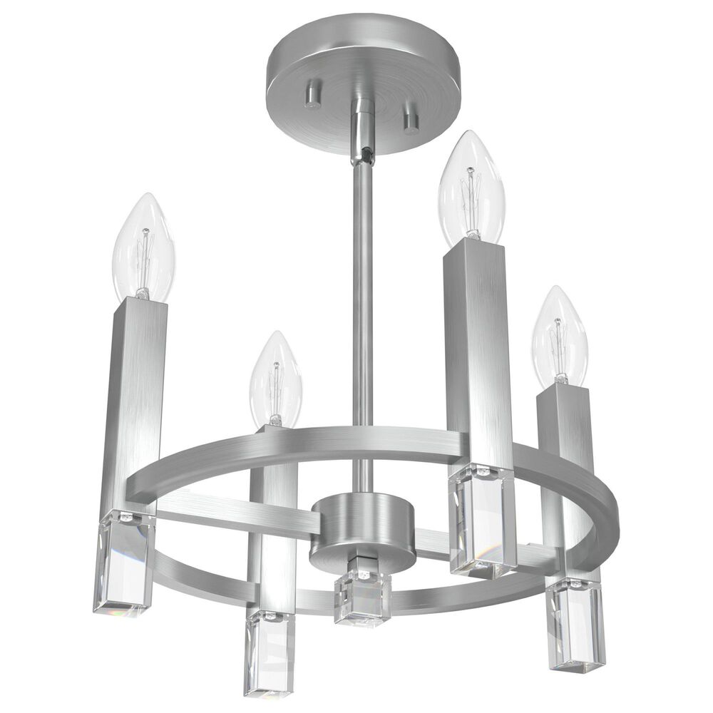 Hunter Sunjai 4-Light Semi-Flush Mount in Brushed Nickel, , large