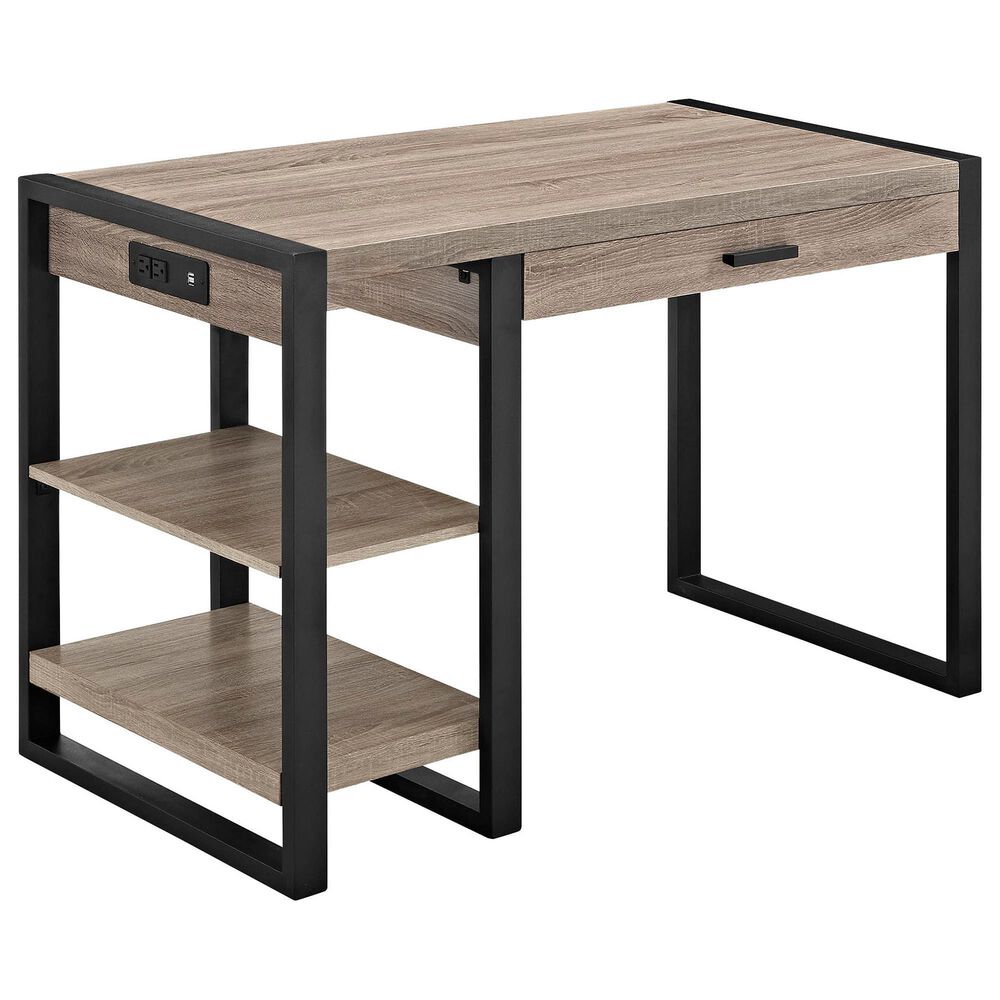 Walker Edison Urban Blend 48" Computer Desk in Ash Grey Nebraska