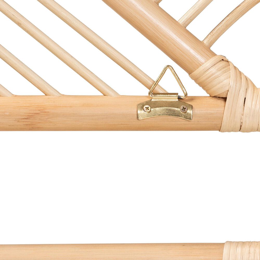 Baxton Studio Walid Rattan Queen Standalone Headboard in Natural Brown, , large