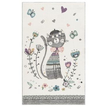 Safavieh Carousel CRK187 3"3" x 5"3" Ivory and Pink Kids  Area Rug, , large