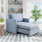 Lifestyle Solutions Blair Convertible Chair in Blue, , large