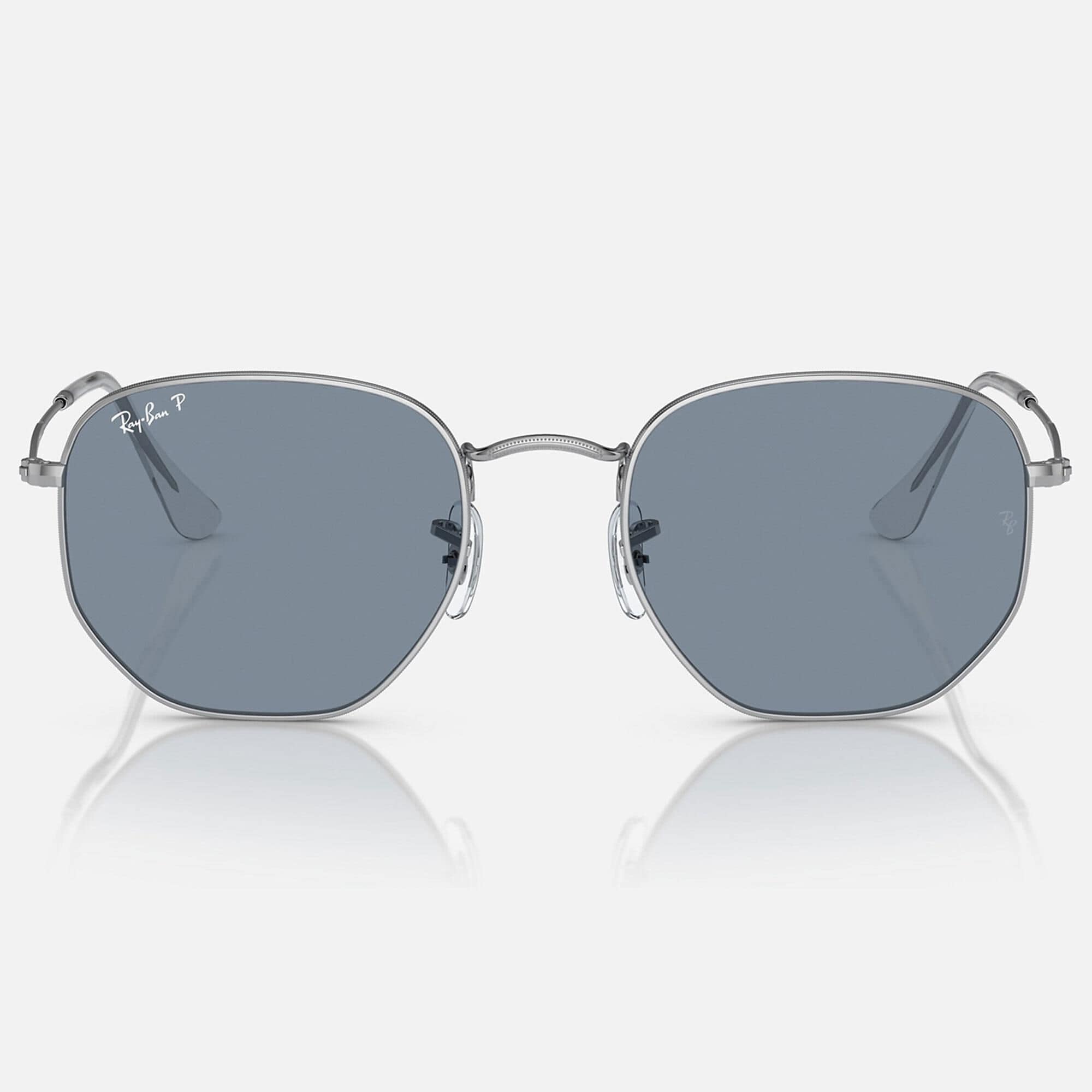 Ray ban silver frame blue lens hotsell