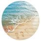 Safavieh Barbados Tropical Beach  5"3" Round Gold and Blue Indoor/Outdoor Area Rug, , large