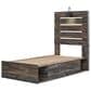 Ashley Drystan Twin Dual Storage Bed in Brown Rustic, , large