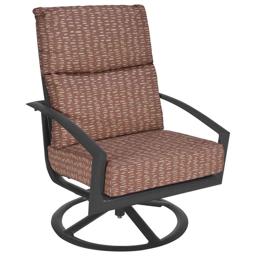 Winston Furniture Slat Top and Icon 5-Piece Round Firepit Chat Set in Textured Pewter, , large