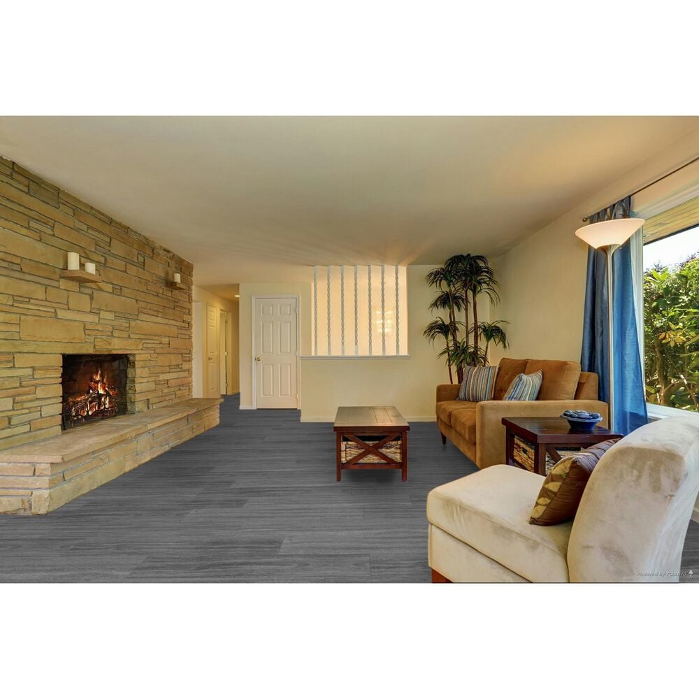 Fuzion SmartDrop Elite 7 Heathered Grey 7&quot; x 48&quot; Luxury Vinyl Plank, , large