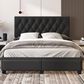 Accent  Verona Queen Upholstered Storage Bed in Black, , large