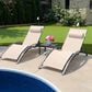 HOMLUX 3-Piece Standard Patio Chaise Lounge Set in Beige, , large