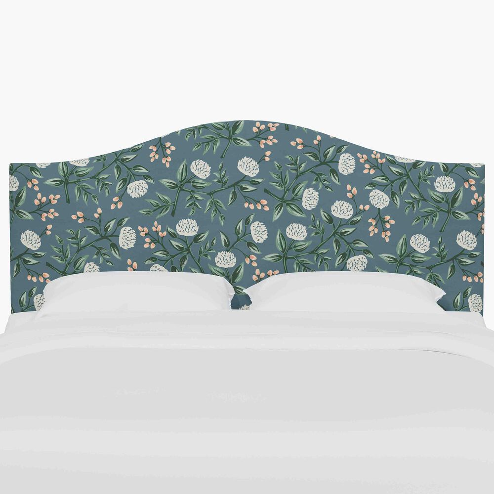 Rifle Paper Co Crafted by Cloth &amp; Company Mayfair King Headboard in Aviary Black and Cream, , large