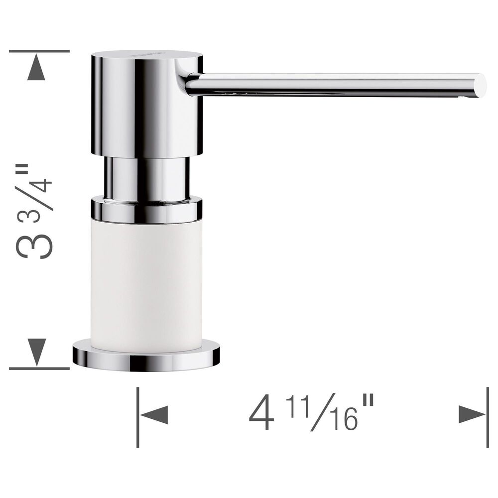 Blanco Lato Soap Dispenser in Chrome and White, , large