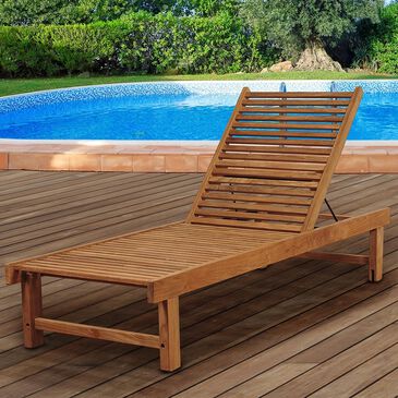 Amazonia Nias Teak Lounger in Brown, , large